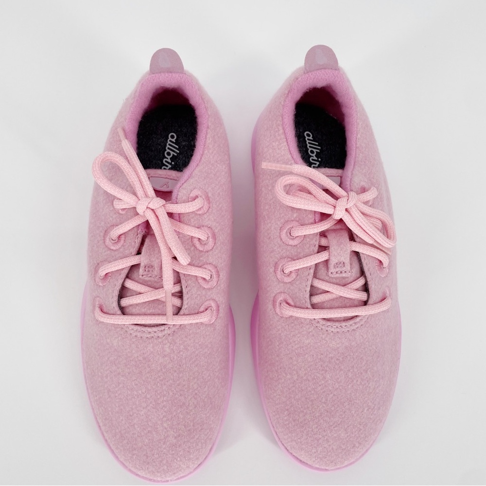 Allbirds Girls Smallbirds Wool Runner Sneakers Pink Shoes Kids - Picture 5 of 12